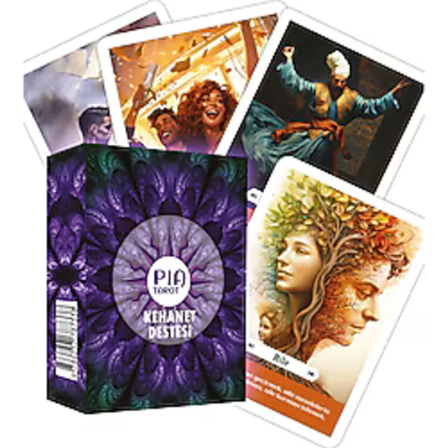 Pia Tarot Kehanet Destesi, Açıklamalı 47 Kart Kutulu Set