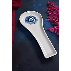 Piatti Naturali Seramik Nazar Desen Kirli Kaşıklık Tezgah Üstü Kepçe Kaşık Altlığı