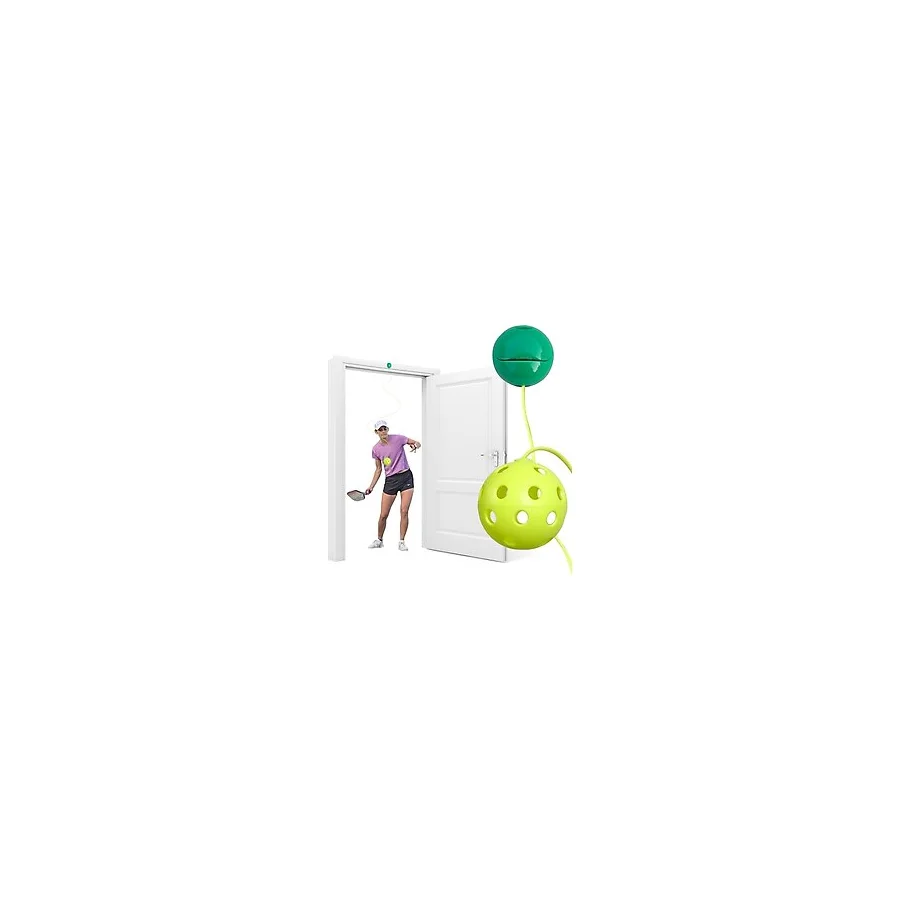Pickleball Antrenör Topu - Vantuzlu Pickleball Antrenman Antrenman Oturumları, Tepki Süresini Artırın ve El-Göz Koordinasyonu, Yalnız Antrenman için Turşu Antrenman Ekipmanı (Yeşil)