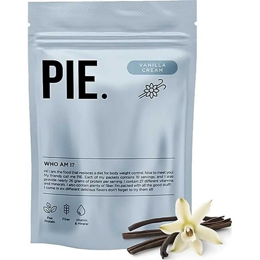 PIE. Proteinli Öğün Tozu /Vanilya Aromalı /Vücut Ağırlığı Kontrolü İçin Diyetin Yerini Alan Gıda /600 gram /10 Öğün/%85 Vegan Protein
