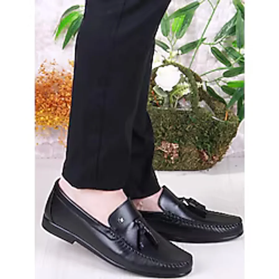 Pierre Cardin 25101 Siyah Hakiki Deri Erkek Babet Loafer Erkek Ayakkabı