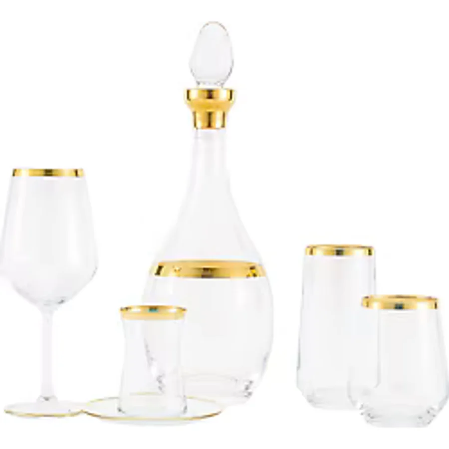 Pierre Cardin Arty 31 Parça Cam Sofra Takımı Gold