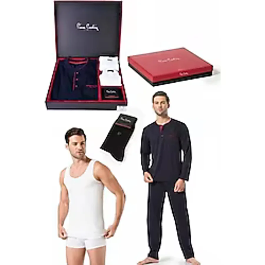 Pierre Cardin Erkek Ceyiz Set Takim 6Li Siyah