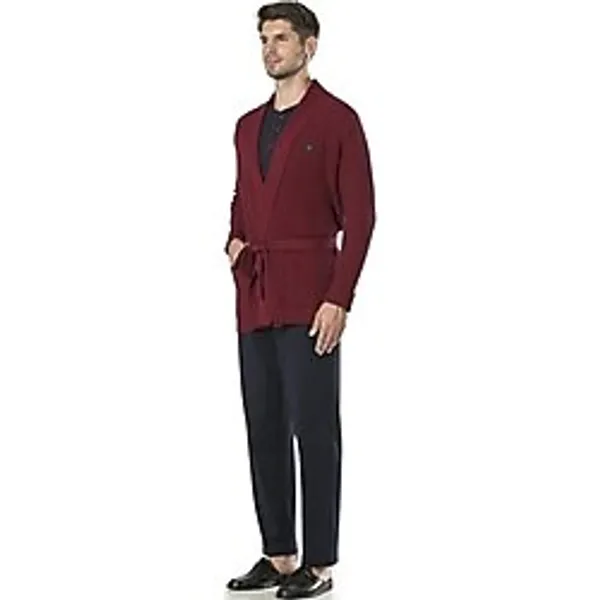 Pierre Cardin Erkek Çeyizlik Triko Ropdöşambır Ve Pijama 5'li Set Takım (Bordo / M)