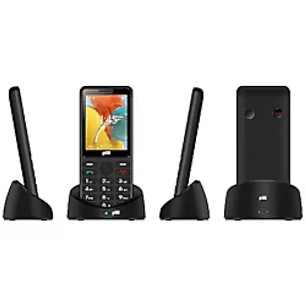 PIILI P10 Plus Şarj Standlı SOS Tuşlu 4G LTE Asker 48 MB 128 Cep Telefonu Siyah
