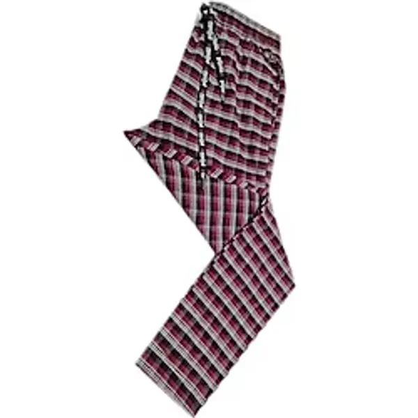 Pijalüx Erkek Kareli Poplin Cepli Alt Pijama