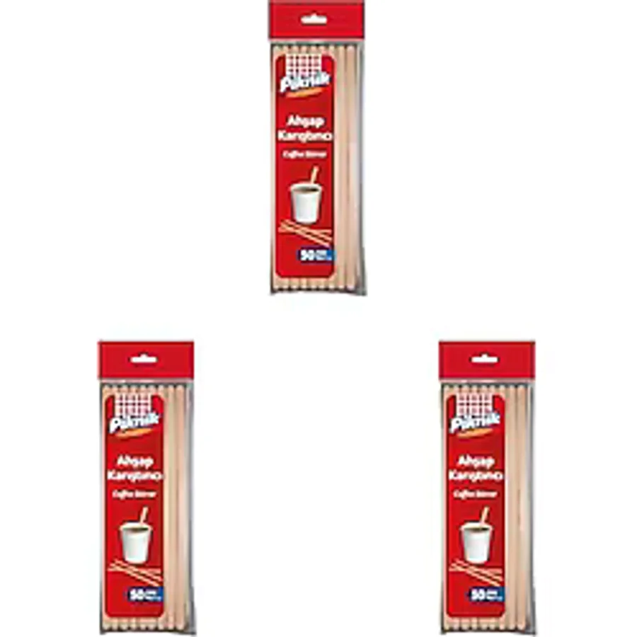 Piknik Ahşap Kariştirici 50'Li 3lü paket