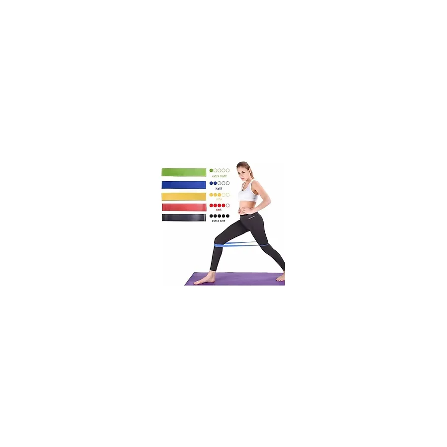 Pilates Direnç Lastiği Aerobik Yoga Gym Egzersiz Bandı Spor Seti