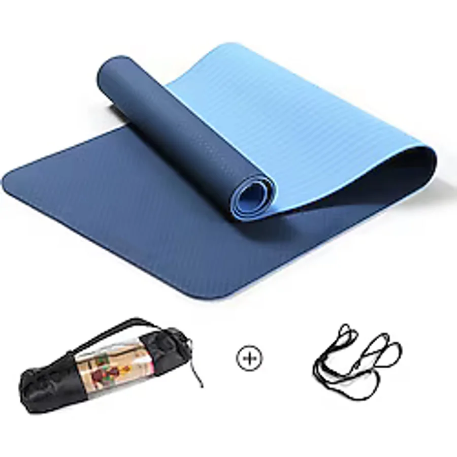 Pilates & Yoga Minderi, Çift Renkli Mat Mavi