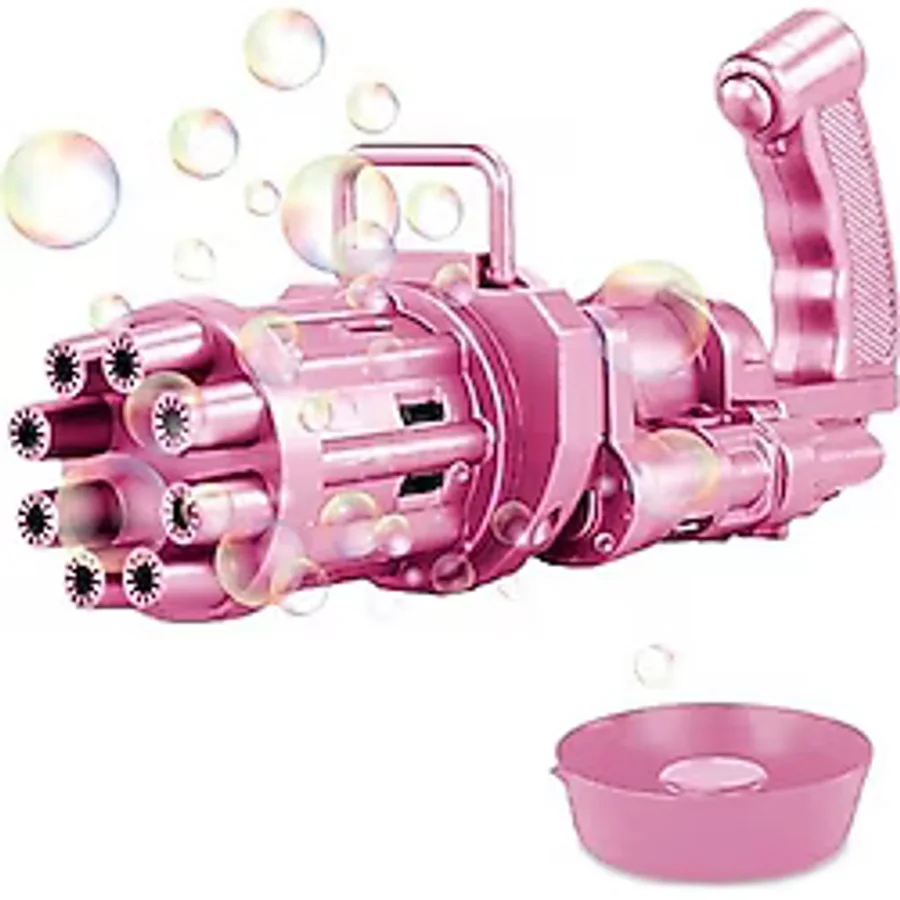 Pilli Köpük Tabancası Bubble Machine Pembe
