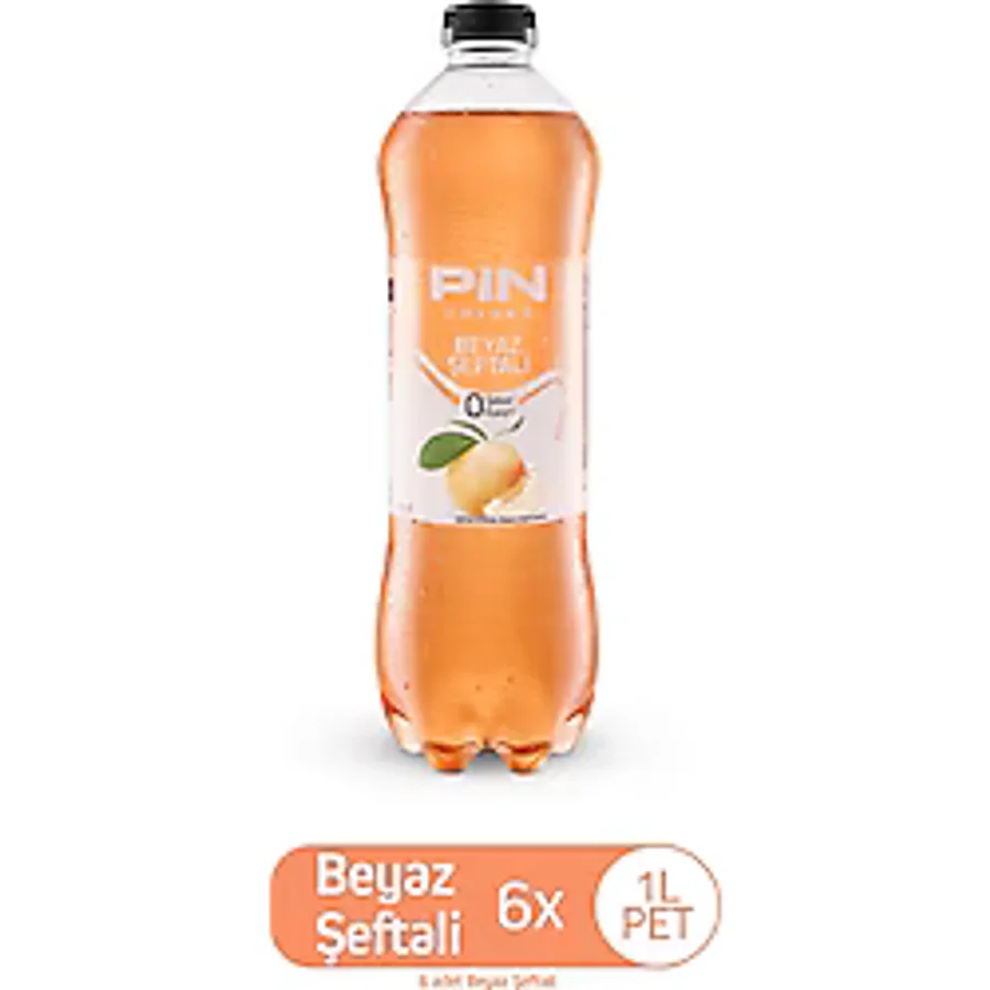 Pin Beyaz Şeftali Beyaz Çaylı Özel Seri - Şekersiz & Kalorisiz 1 Litre X 6 Adet Ice Tea