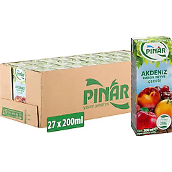 Pınar Akdeniz Karışık Meyve Suyu 200 ml 27'li