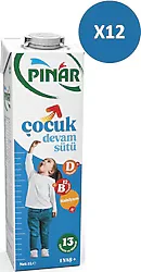 Pınar Çocuk Devam Sütü 1000 ml 12 Adet