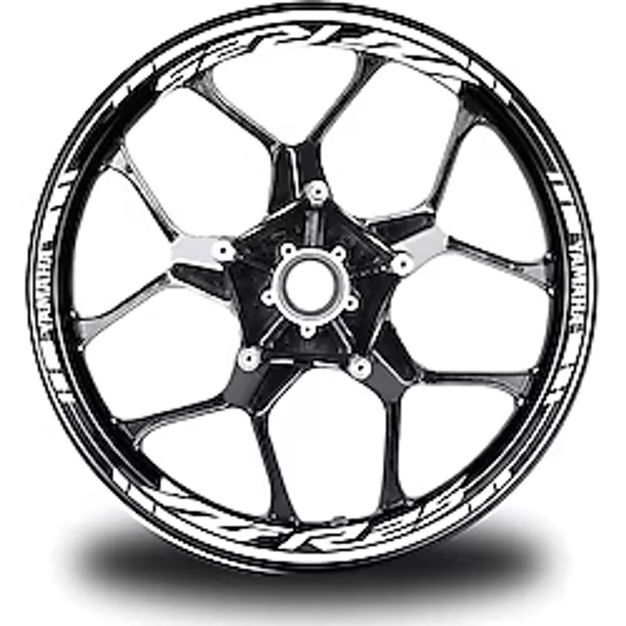 pınaxar Beyaz Yamaha Yzf R25 Takım Jant Sticker Etiket Su-Nem Dayanıklıı