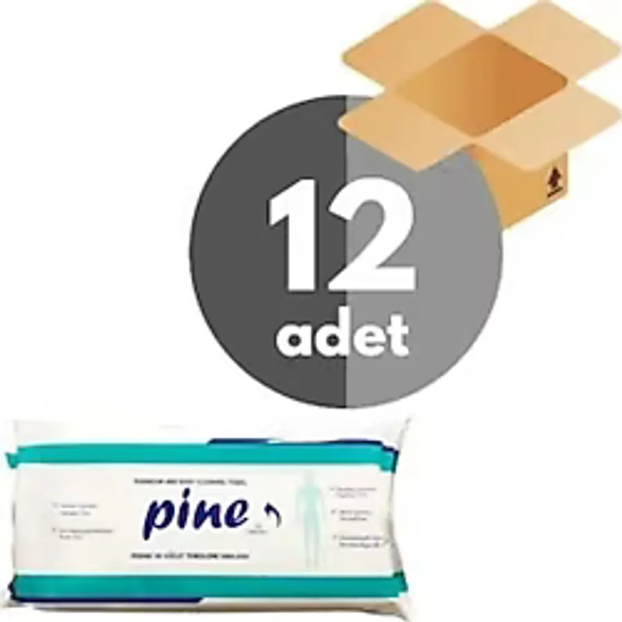 Pine Hasta Perine ve Vücut Temizleme Havlusu 12 x 50'li