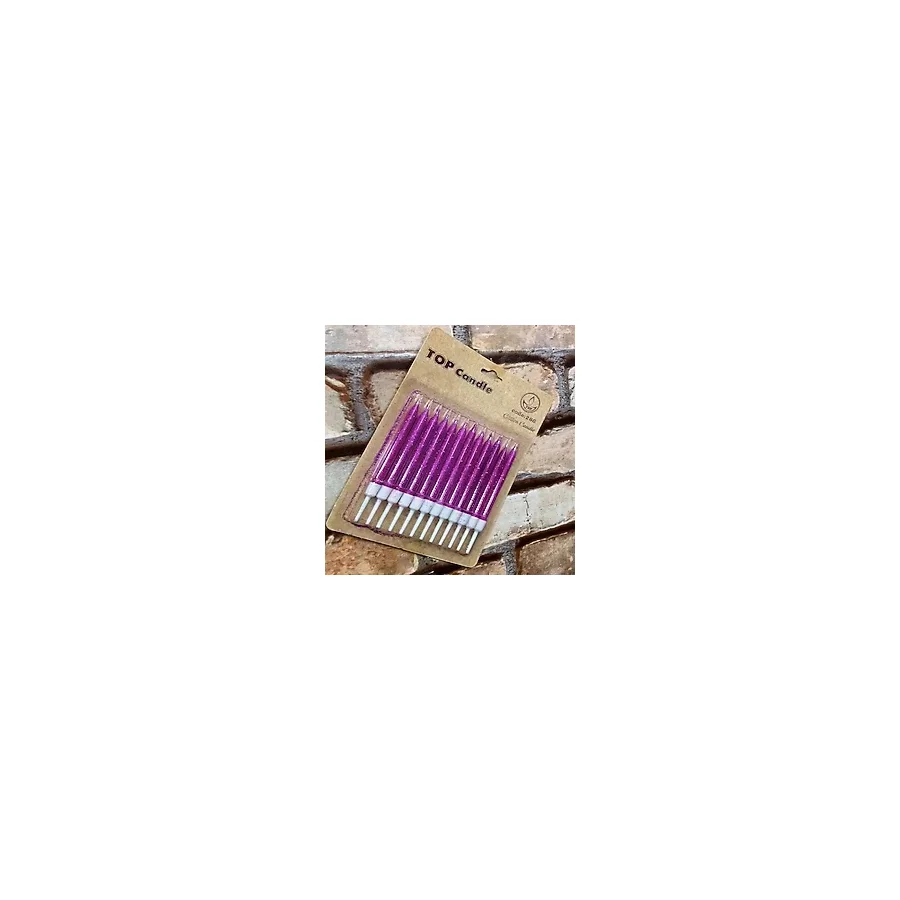 PİNK BIRTHDAY CANDLE VIP PARLAK PEMBE METALİK SİMLİ PEMBE PASTA MUMU 12 ADET PEMBE DOĞUM GÜNÜ MUMU