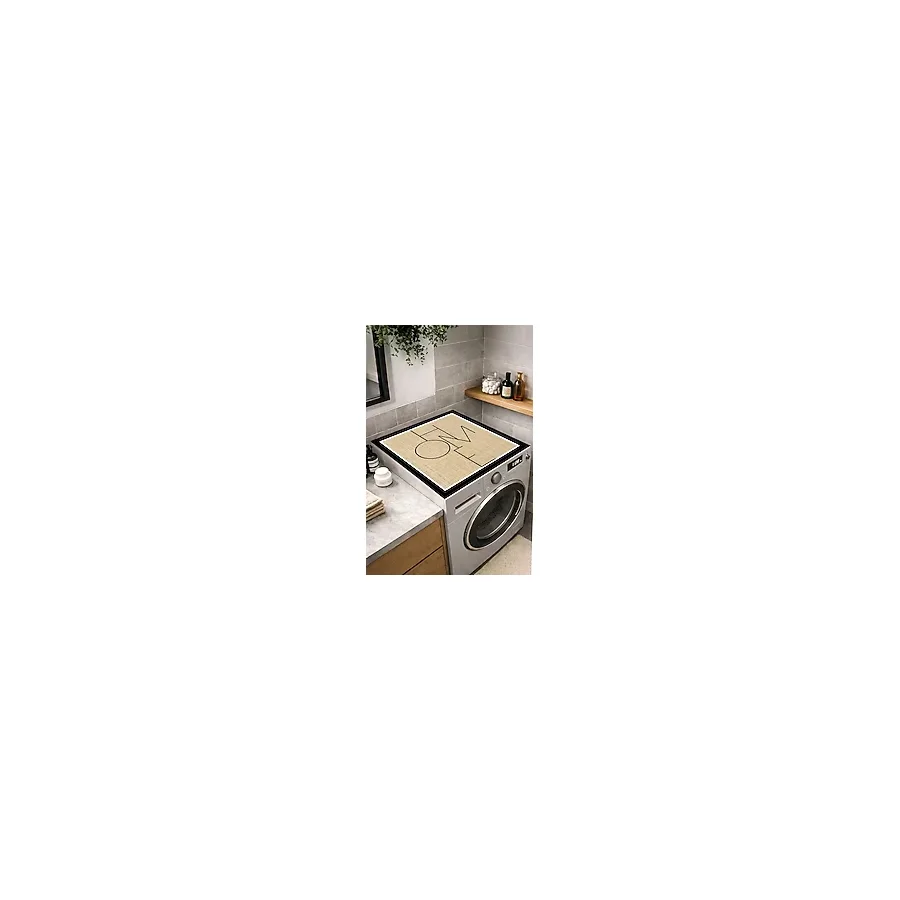 PINKIE HOME Leke Tutmaz Kaymaz Yıkanabilir Çamaşır Makinesi Kurutma Makinesi Örtüsü & Matı (60x60 cm)