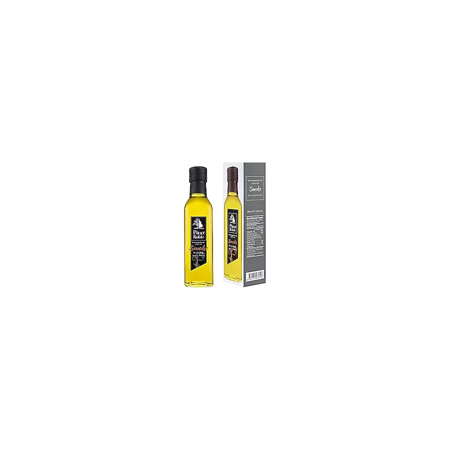 PinoRoble Tütsülenmiş Füme (Smoked Olive Oil) Barbekü Sos Aromalı Soğuk Sıkım Gurme Sızma Zeytinyağı 250ml