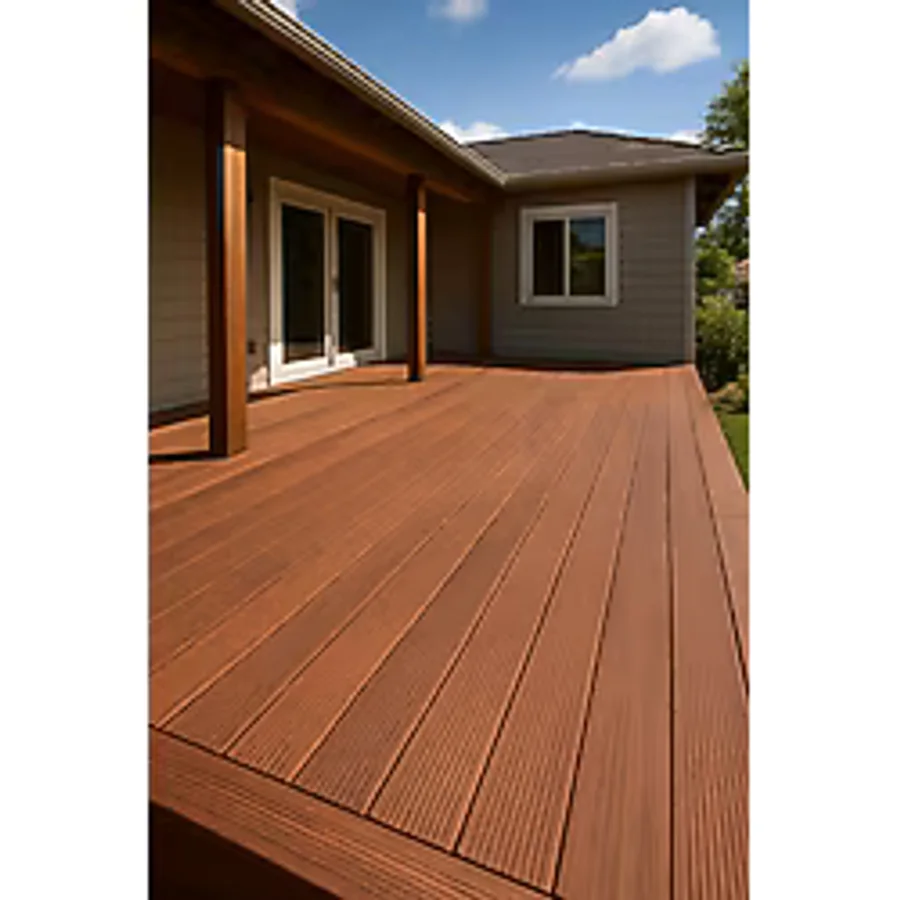 pinoxi 250cm Ahşap Deck Kahverengi Zemin Döşeme Taban Tahtası Lambiri 250 Cm (5 ADET) (1 PAKET 0,91m2)