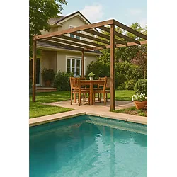 pinoxi Ahşap Smart Pergole Tente Çardak 250x250 cm