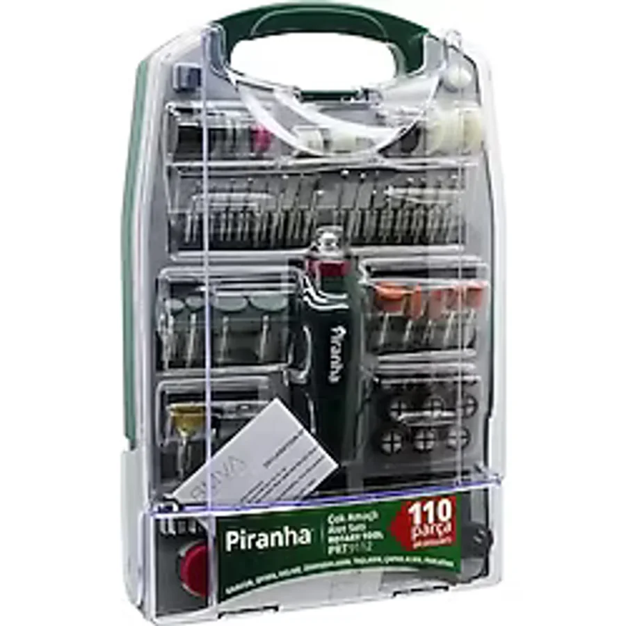 Piranha Mini Matkap Gravür Seti Mini Drill Mini El Matkabı 110Pcs