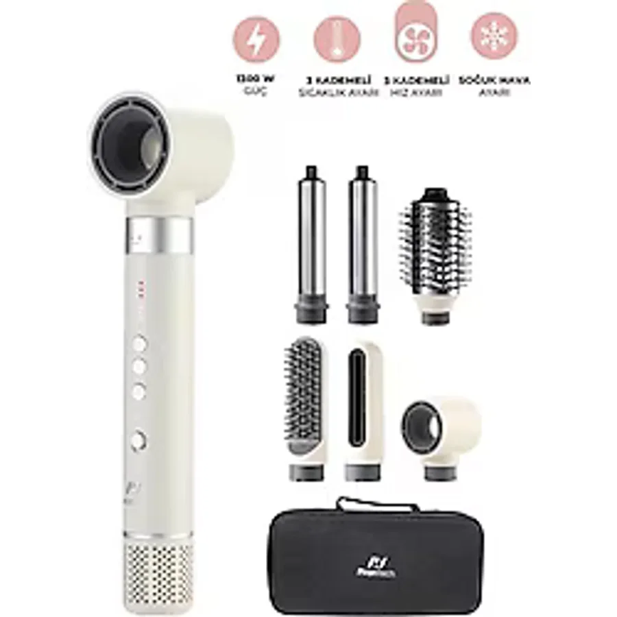 Pirantech Airbreeze KS-103 6in1 Saç Şekillendirme Seti