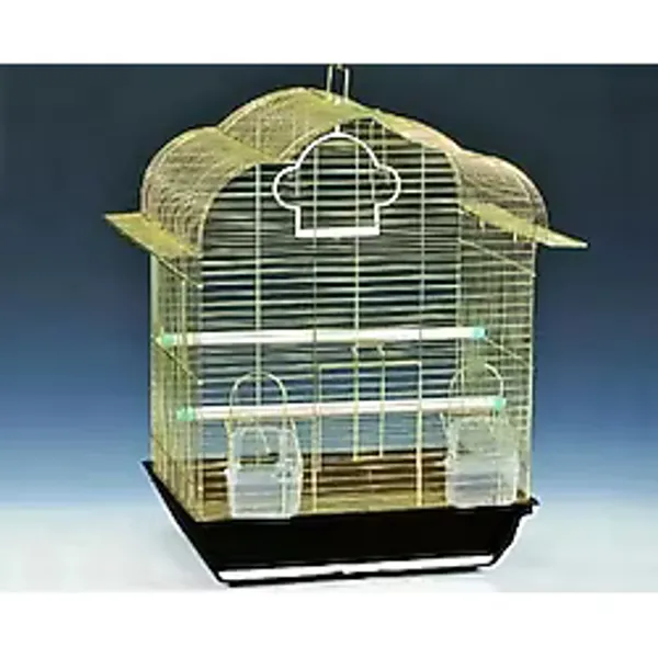 Pirinç Kuş Kafesi Papatya Çatılı 34.5x28x45.5 1217AG