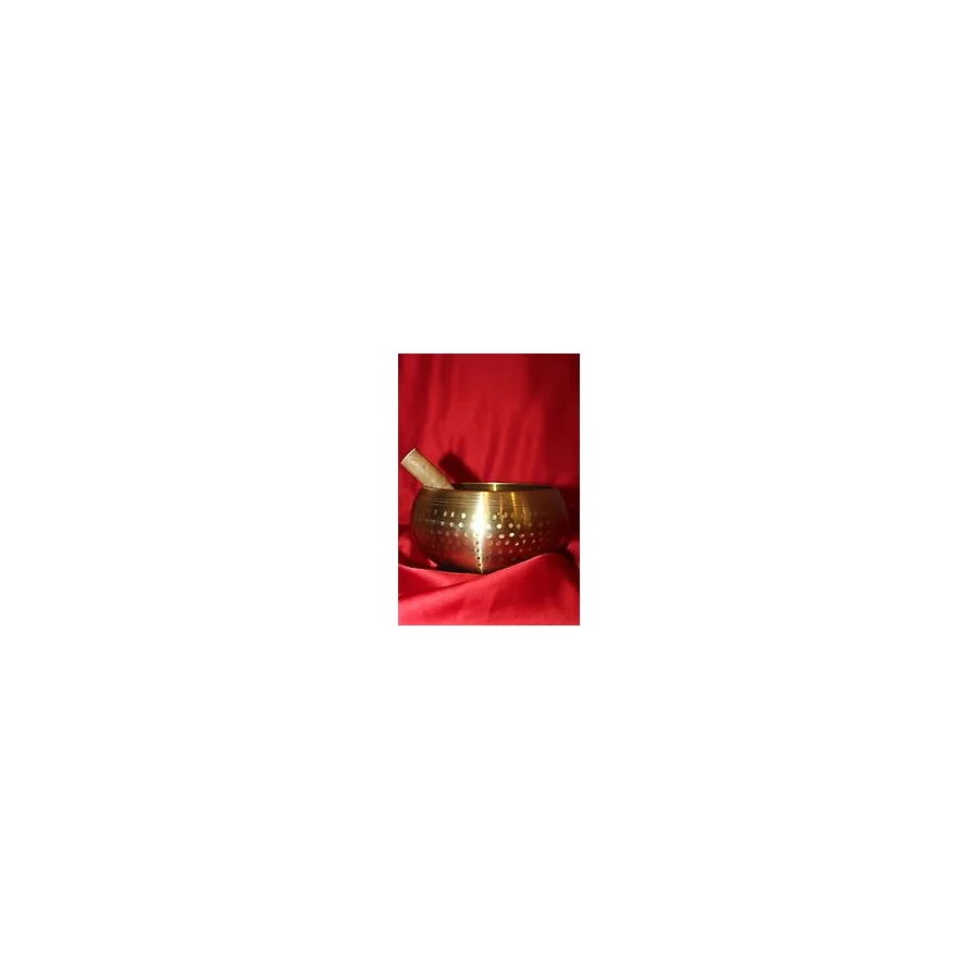 Pirinç Meditasyon Çanı Yoga Çanı Tibet Çanağı Singing Bowl 17 Cm 7 Element Minderli