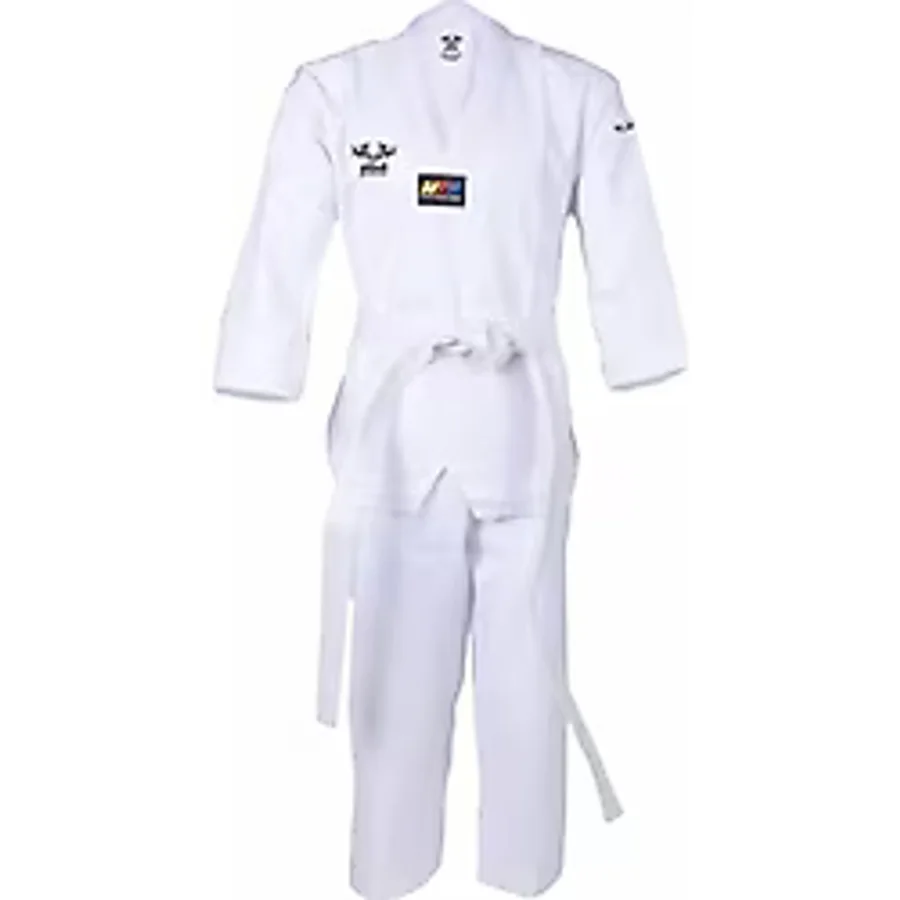 Pitbull Taekwondo Dobok, WTF Onaylı, Beyaz Yaka, Profesyonel Taekwondo Elbisesi (140)