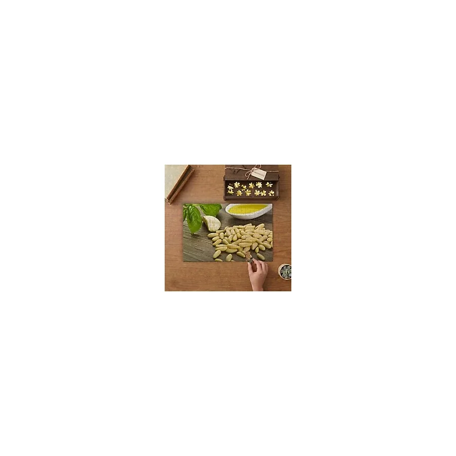Pizza Sosu Malzemeleri -Italyan Pizzası Tasarımı 240 Parça Ahşap Puzzle Ahşap Kutuda MP01904