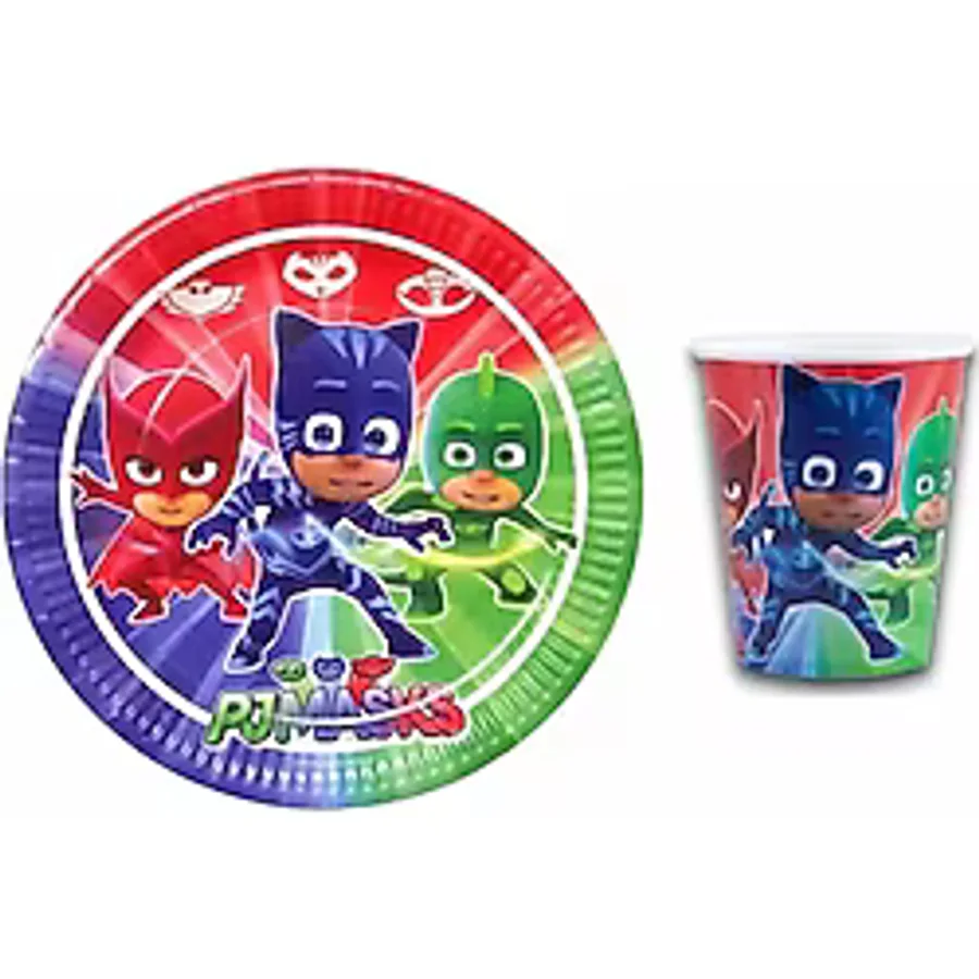 Pj Masks Karton Tabak Bardak Seti 8 Li Set