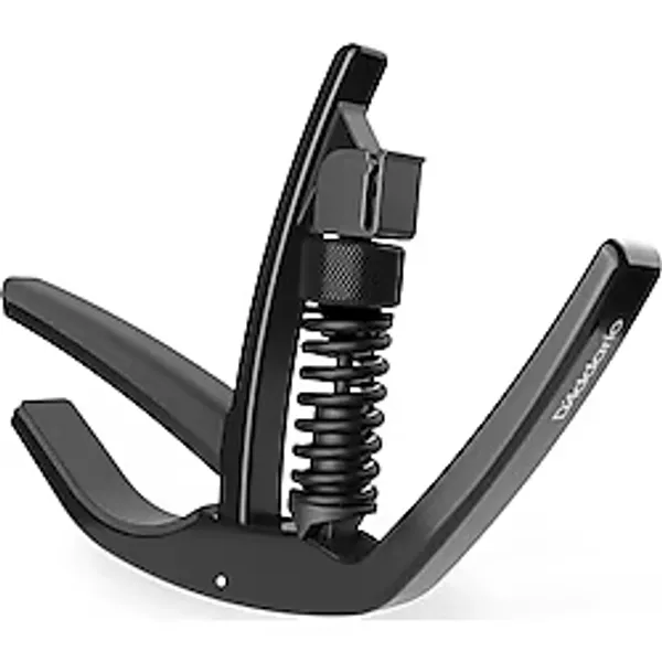 Planet Waves PW-CP-10 Capos NS Artist kapo 6 telli akustik ve elektronik gitarlar için uygun, entegre pena tutucu, alüminyum, siyah