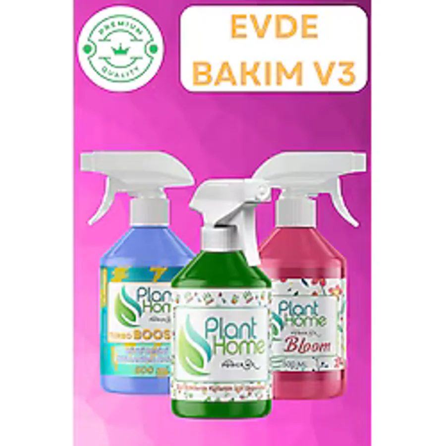 Plant Home Power Mix Evde Bakım V3 - Power Mix, Turbo Booster ve Bloom 3'lü Bitki Besin Seti