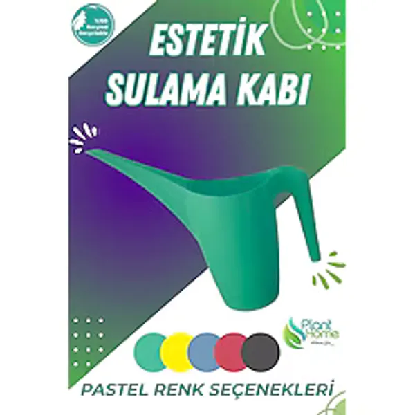 Plant Home Power Mix Turkuaz Sulama Kabı 1 Litre - Modern Tasarımlı Bitki Sulama Kabı - Çiçek, Saksı ve Bahçe Kullanımı