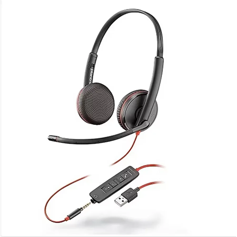 Plantronics Blackwire C3225 Duo Kulak Üstü Çağrı Merkezi Kulaklığı