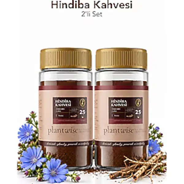 Plantwise 2'li Hindiba Kahvesi %80 Hindiba %20 Kahve 100g Cam Kavanoz