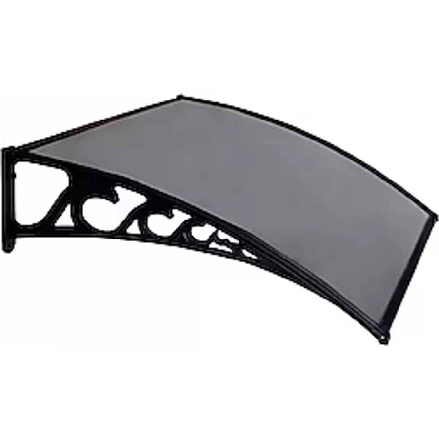 Plastik Ayak 6mm Levhalı Pratik Sundurma 100x150 Cm Antrasit Gri