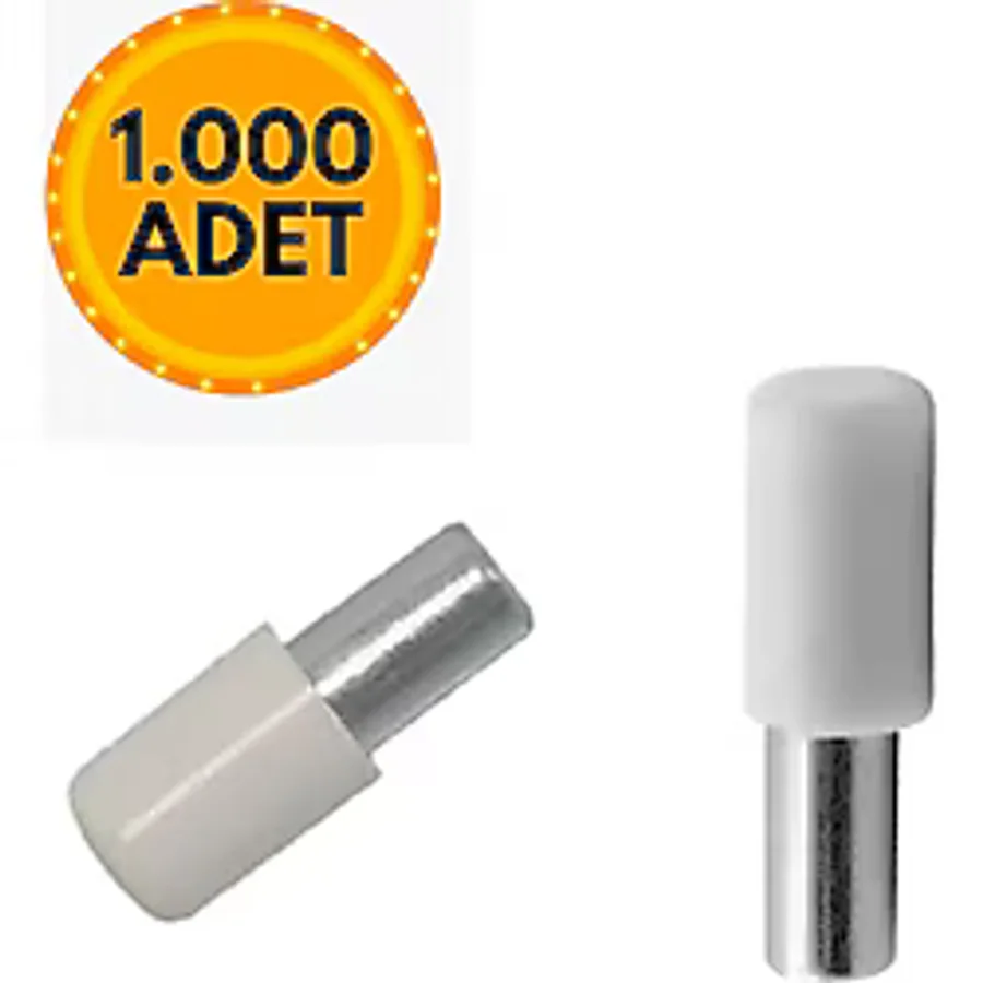 Plastik Başlı Metal Raf Pimi 1000 Adet