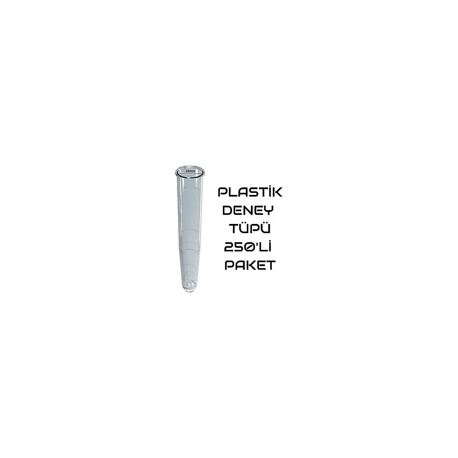 Plastik Deney Tüpü 250Lİ Paket