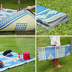 Plastik Hasır Halı Kilim Piknik Cami Park Plaj Bahçe Balkon Teras Kamp Outdoor Karavan 140 x 230 cm