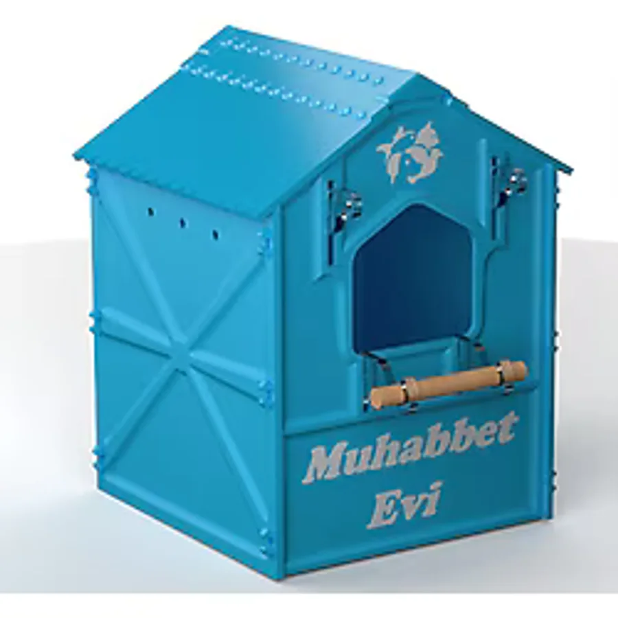 Plastik Kuş Yuvalığı Demonte 15x15x20 Mavi