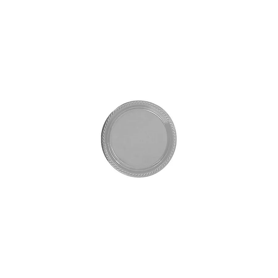 Plastik Tabak 25 Adet Gümüş Kullan At Tabak 22 Cm Doğum Günü Partisi Tabağı