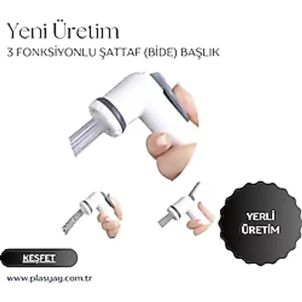 Plasyay plastik mandallı tekne yat karavan duş ve taharet matik başlığı