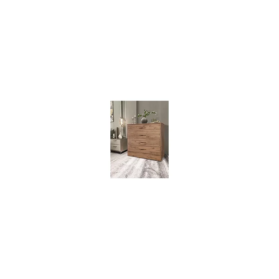Platinreyon Atlantik çam şifonyer 4 çekmece