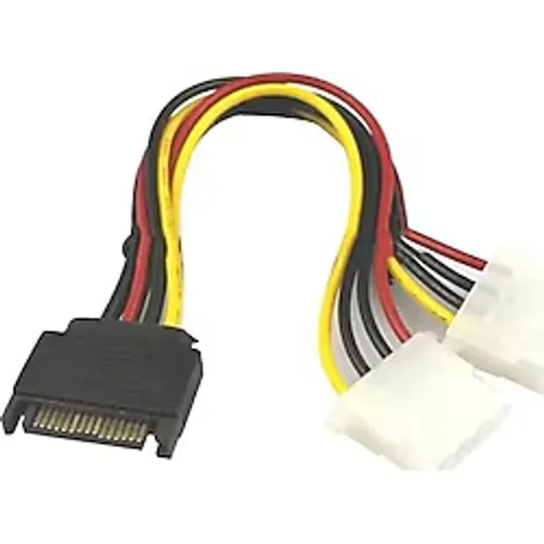 Platoon Dişi Sata Power to 2 Molex IDE Power Kablo 6 18AWG 15 Cm erkek sata power kablo