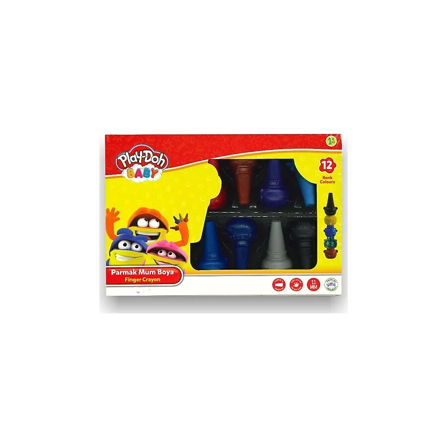 Play-Doh CR-017 Baby 12'li Parmak Mum Boya
