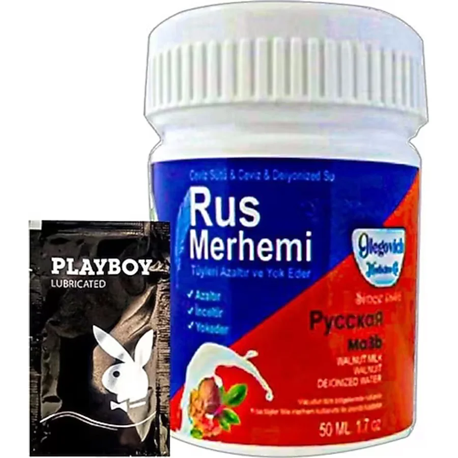 Playboy Blue Rus Merhemi 50 ml Tüy Dökücü Krem + Yanında Jel - 000031KI