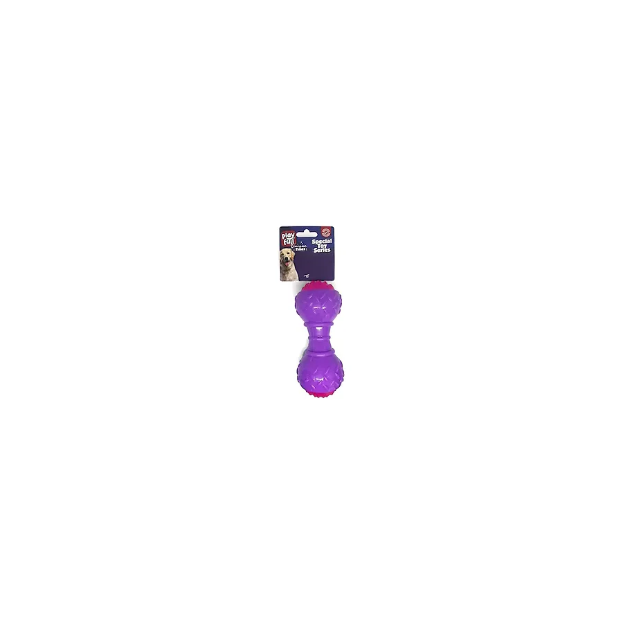 Playfull Pf-4008 5x15 cm Dumbel Aktivite Sesli Işıklı Mor Köpek Oyuncağı