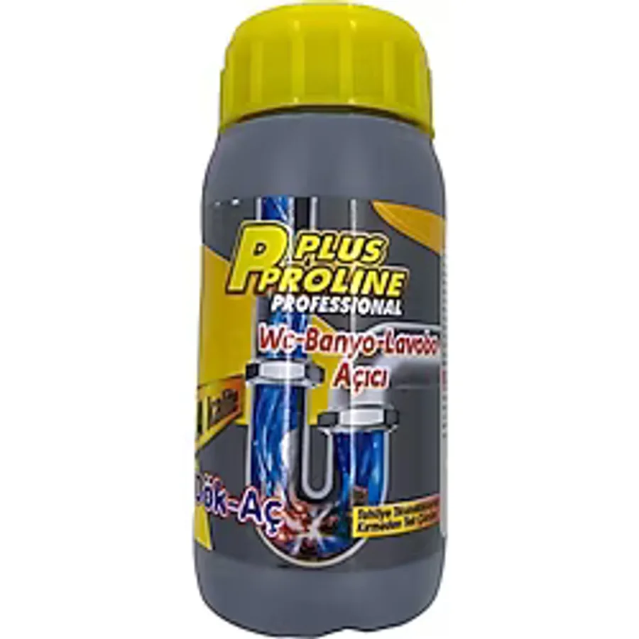 Plus Proline Dök Aç Lavabo Açıcı 2000 gr Mat Antrasit Renkli Akrilik Boya Anti-alerjik Özellik - 0 - Siyah - 1 Adet