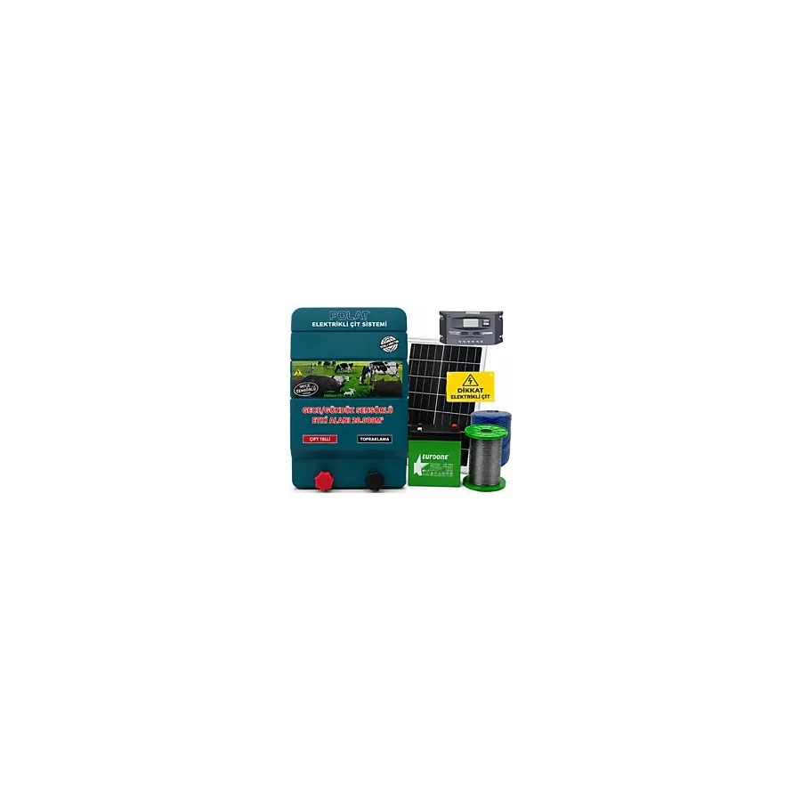 Polat 220v Adaptörlü Pro 3000 Metre 30-35 Dönüm Elektrikli Çit